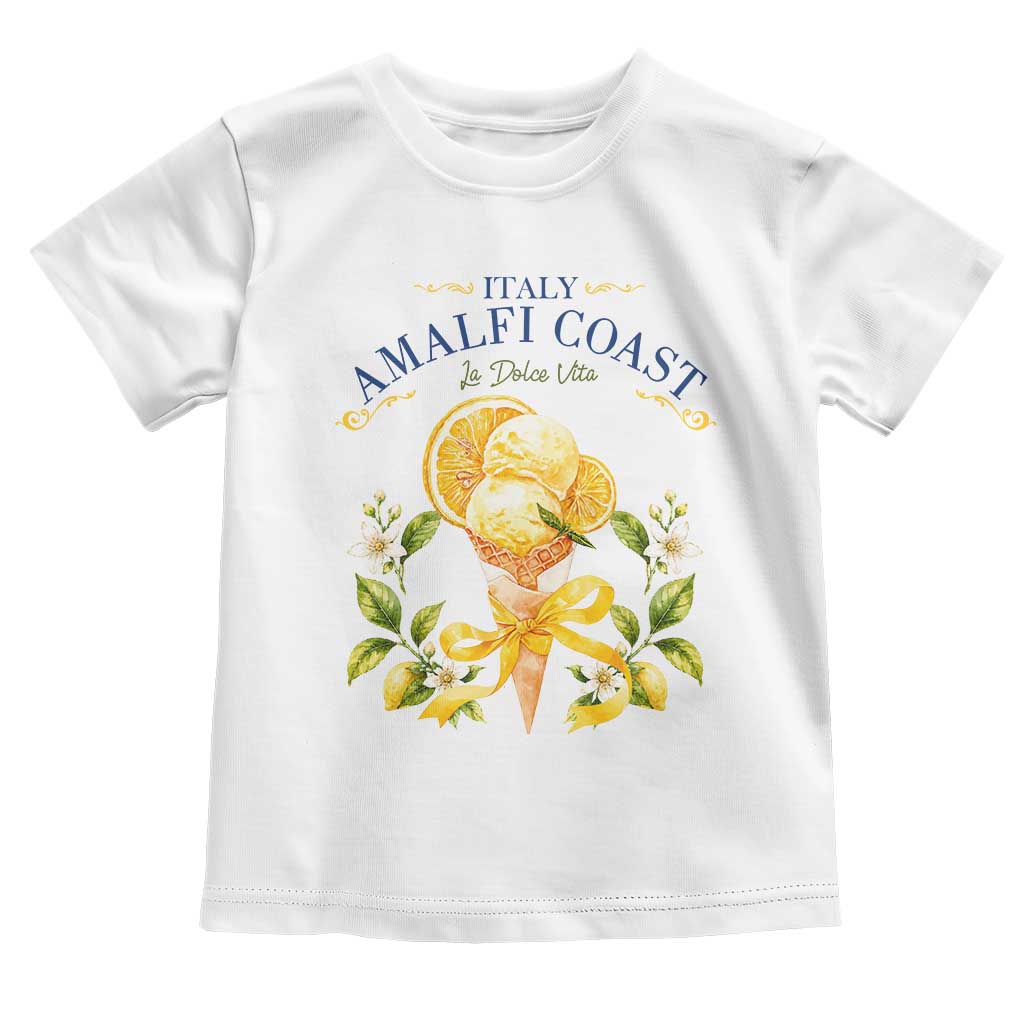 Amalfi Coast Limoncello Gelato Toddler T Shirt La Dolce Vita Italy Lemon Dessert Summer TS10 White Print Your Wear