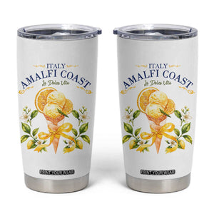 Amalfi Coast Limoncello Gelato Tumbler Cup La Dolce Vita Italy Lemon Dessert Summer TS10 White Print Your Wear