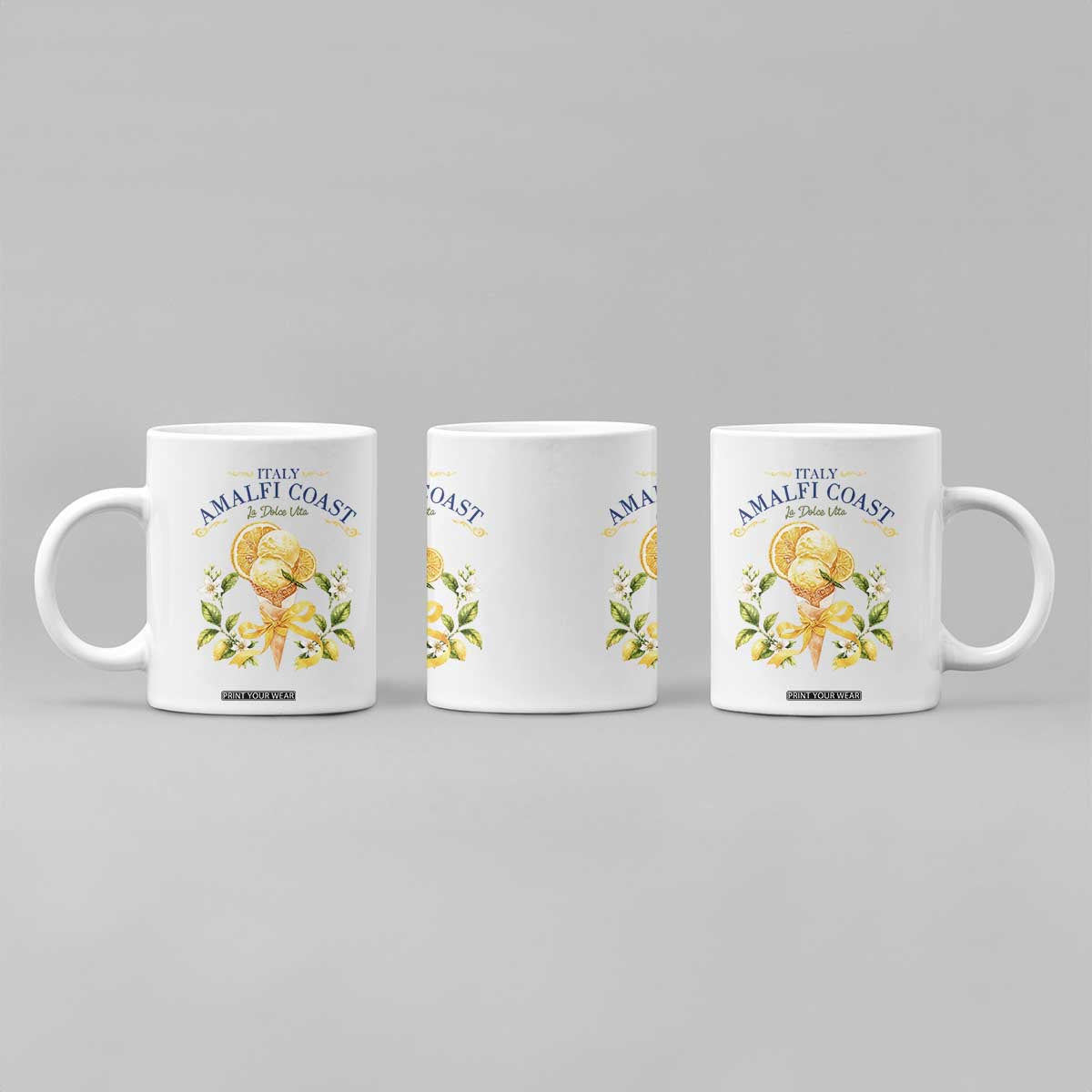 Amalfi Coast Limoncello Gelato Coffee Mug La Dolce Vita Italy Lemon Dessert Summer TS10 Print Your Wear