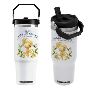 Amalfi Coast Limoncello Gelato Flip Straw Tumbler La Dolce Vita Italy Lemon Dessert Summer TS10 One Size: 30 oz White Print Your Wear