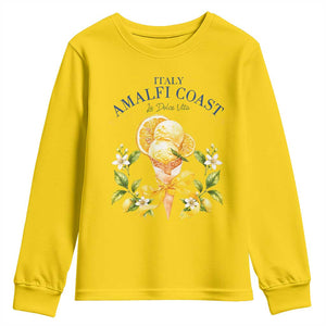Amalfi Coast Limoncello Gelato Youth Sweatshirt La Dolce Vita Italy Lemon Dessert Summer TS10 Daisy Print Your Wear