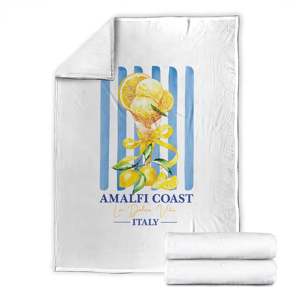 Amalfi Coast Italy Lemon Gelato Throw Blanket La Dolce Vita Citrus Summer Travel Vintage Coastal