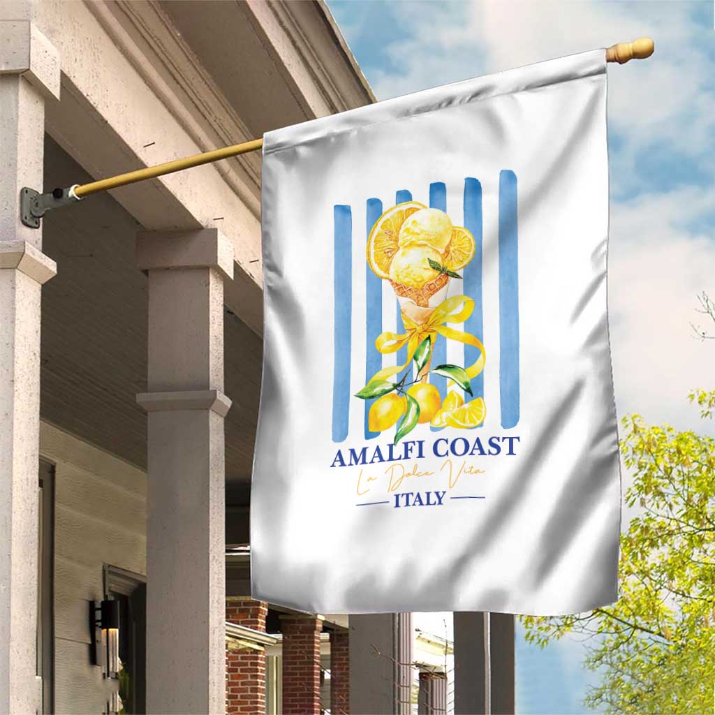 Amalfi Coast Italy Lemon Gelato Garden Flag La Dolce Vita Citrus Summer Travel Vintage Coastal