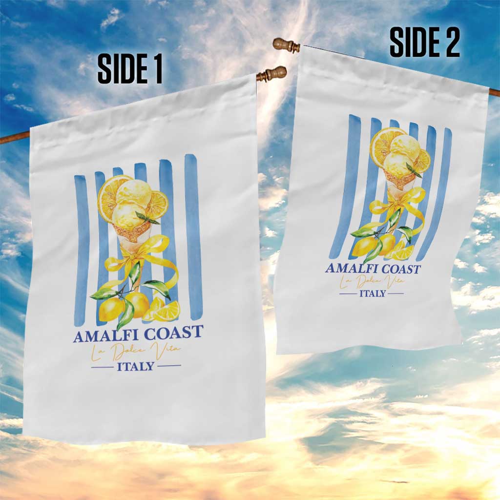 Amalfi Coast Italy Lemon Gelato Garden Flag La Dolce Vita Citrus Summer Travel Vintage Coastal