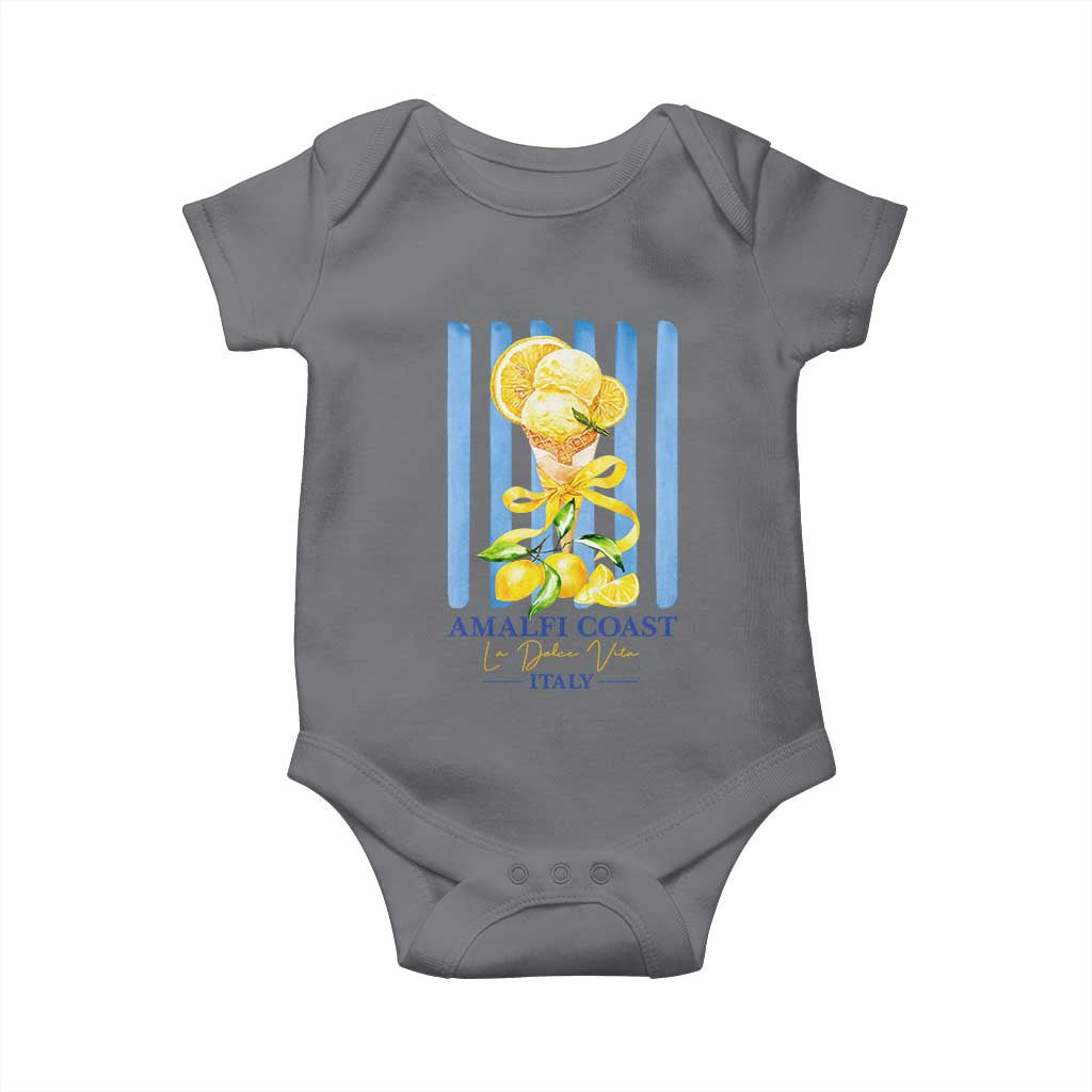 Amalfi Coast Italy Lemon Gelato Baby Onesie La Dolce Vita Citrus Summer Travel Vintage Coastal