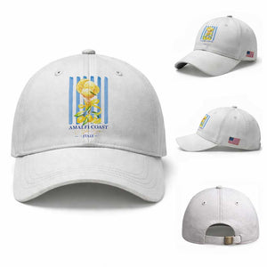 Amalfi Coast Italy Lemon Gelato Baseball Cap La Dolce Vita Citrus Summer Travel Vintage Coastal