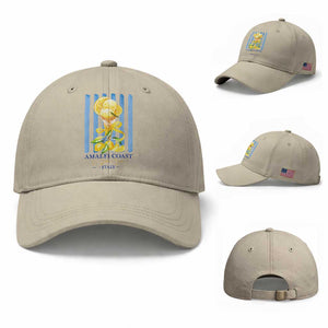 Amalfi Coast Italy Lemon Gelato Baseball Cap La Dolce Vita Citrus Summer Travel Vintage Coastal