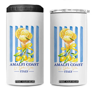 Amalfi Coast Italy Lemon Gelato 4 in 1 Can Cooler Tumbler La Dolce Vita Citrus Summer Travel Vintage Coastal