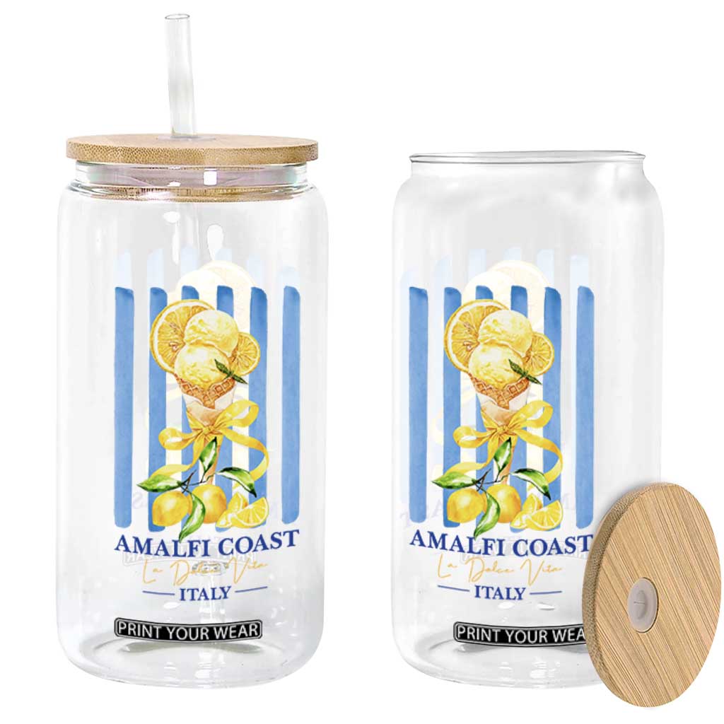 Amalfi Coast Italy Lemon Gelato Glass Can La Dolce Vita Citrus Summer Travel Vintage Coastal