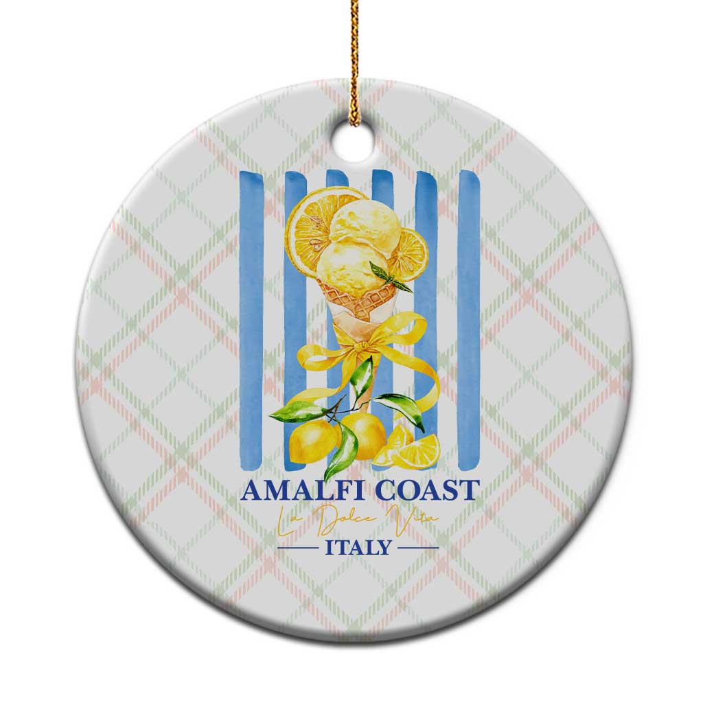 Amalfi Coast Italy Lemon Gelato Ceramic Ornament La Dolce Vita Citrus Summer Travel Vintage Coastal