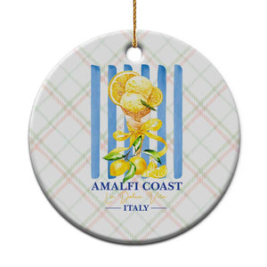 Amalfi Coast Italy Lemon Gelato Ceramic Ornament La Dolce Vita Citrus Summer Travel Vintage Coastal