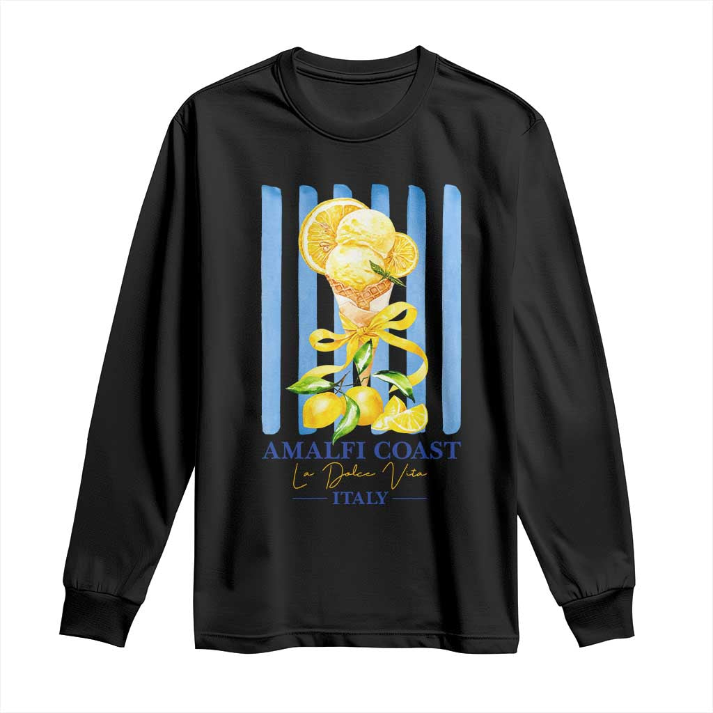Amalfi Coast Italy Lemon Gelato Long Sleeve Shirt La Dolce Vita Citrus Summer Travel Vintage Coastal