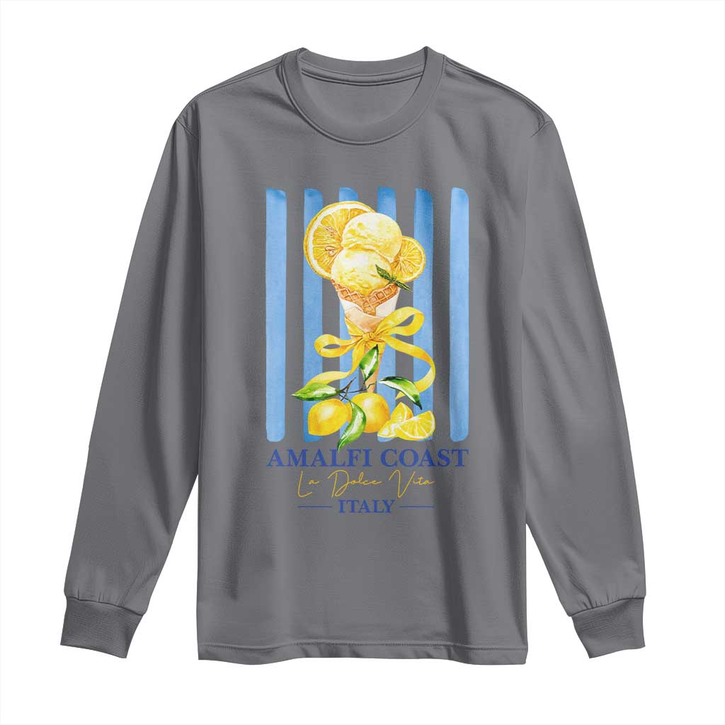 Amalfi Coast Italy Lemon Gelato Long Sleeve Shirt La Dolce Vita Citrus Summer Travel Vintage Coastal