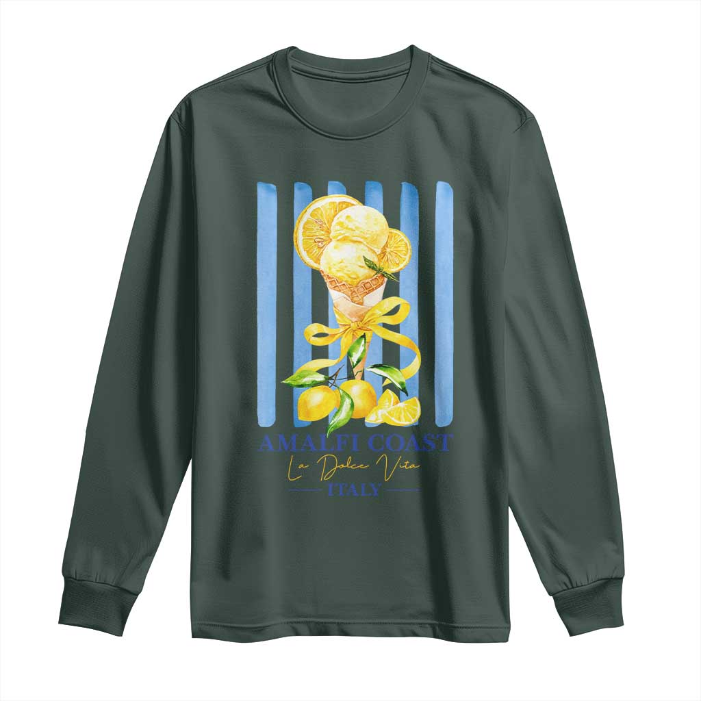 Amalfi Coast Italy Lemon Gelato Long Sleeve Shirt La Dolce Vita Citrus Summer Travel Vintage Coastal