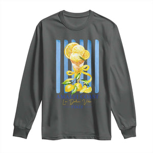 Amalfi Coast Italy Lemon Gelato Long Sleeve Shirt La Dolce Vita Citrus Summer Travel Vintage Coastal