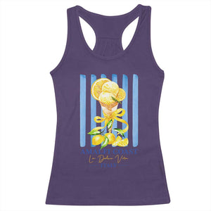 Amalfi Coast Italy Lemon Gelato Racerback Tank Top La Dolce Vita Citrus Summer Travel Vintage Coastal