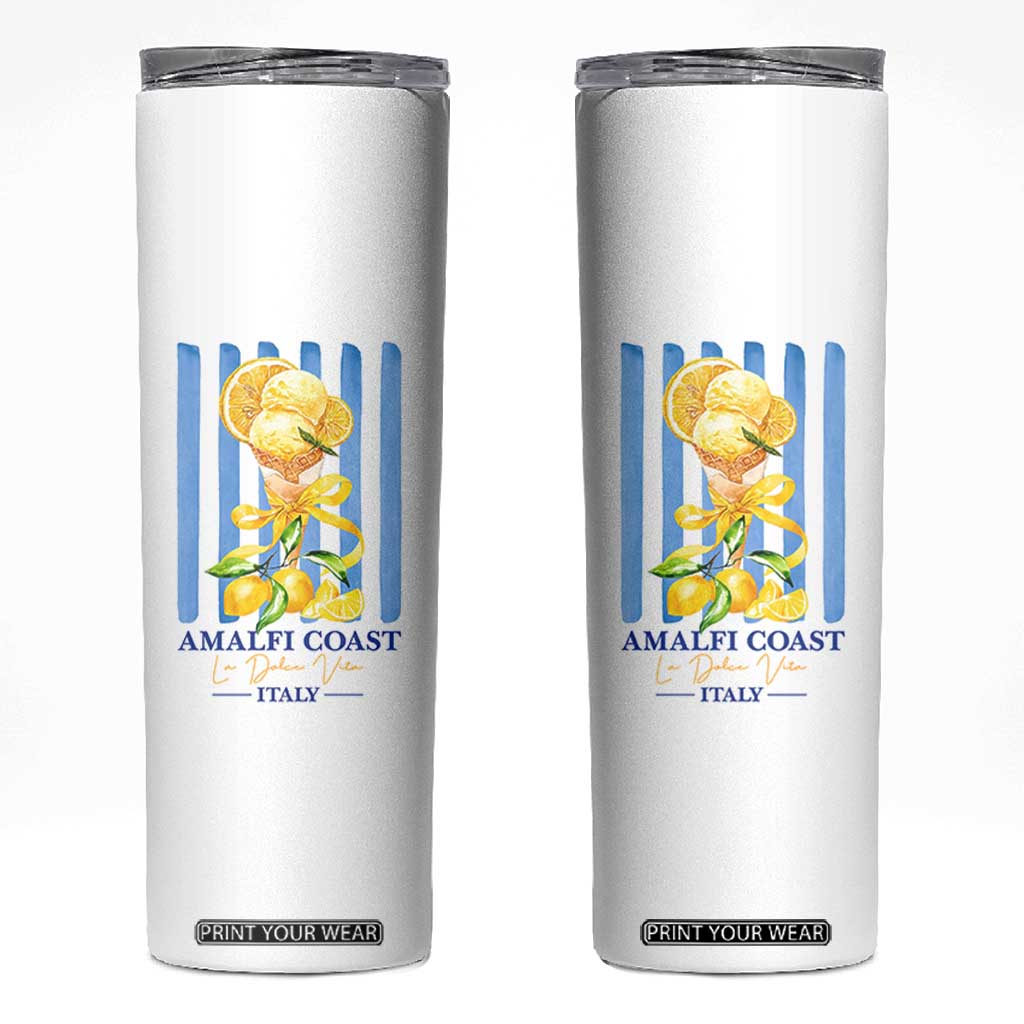 Amalfi Coast Italy Lemon Gelato Skinny Tumbler La Dolce Vita Citrus Summer Travel Vintage Coastal