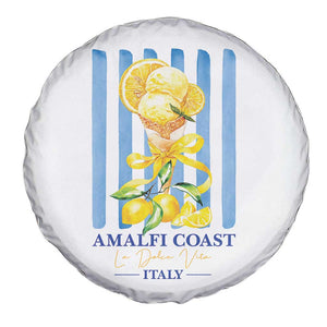 Amalfi Coast Italy Lemon Gelato Spare Tire Cover La Dolce Vita Citrus Summer Travel Vintage Coastal