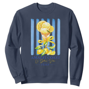 Amalfi Coast Italy Lemon Gelato Sweatshirt La Dolce Vita Citrus Summer Travel Vintage Coastal