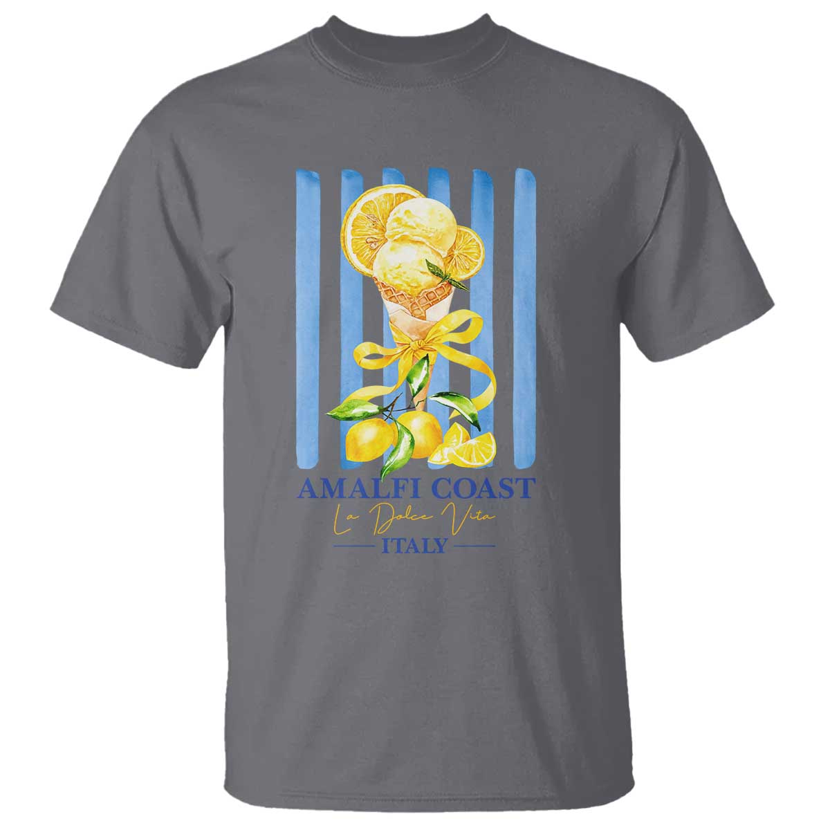 Amalfi Coast Italy Lemon Gelato T Shirt La Dolce Vita Citrus Summer Travel Vintage Coastal