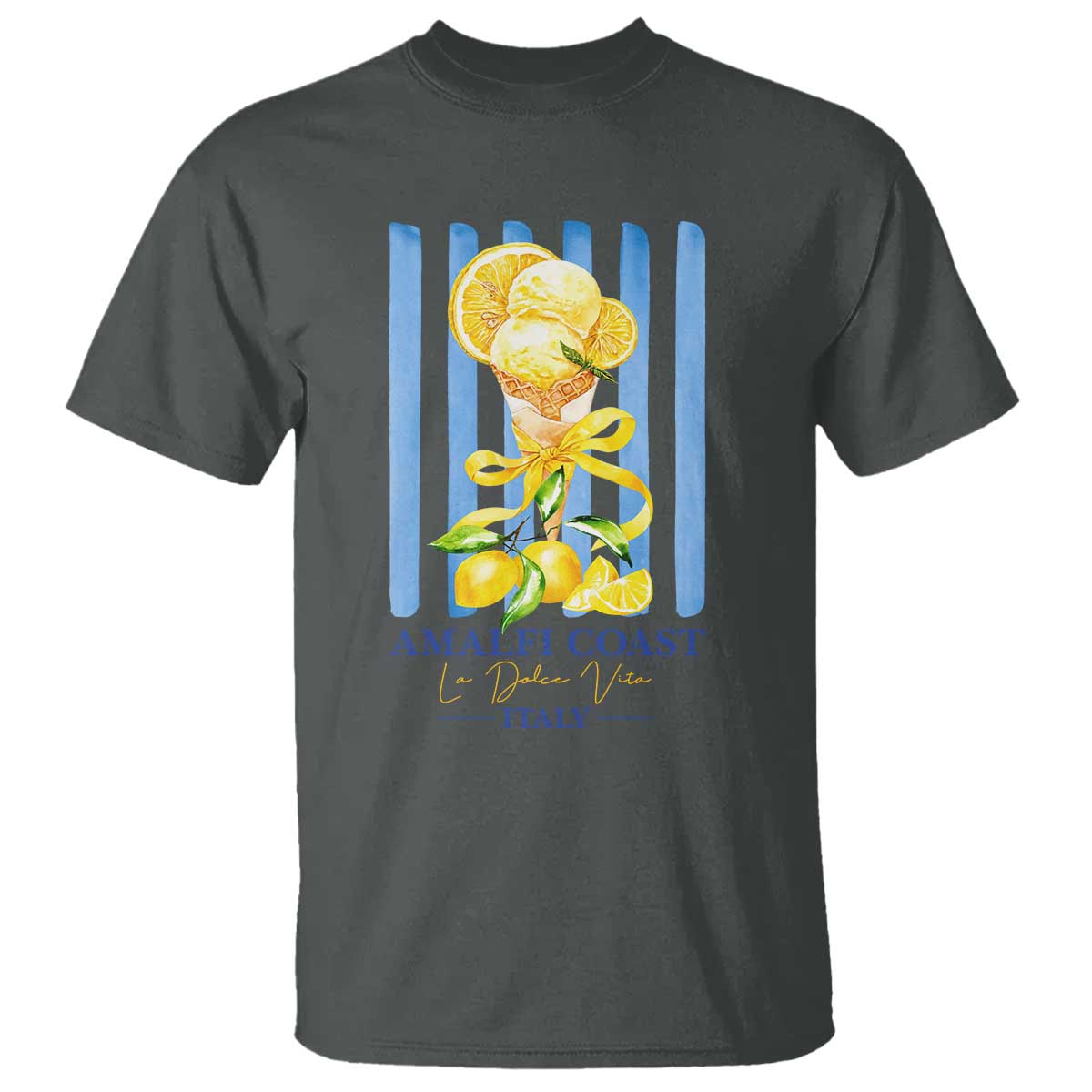 Amalfi Coast Italy Lemon Gelato T Shirt La Dolce Vita Citrus Summer Travel Vintage Coastal