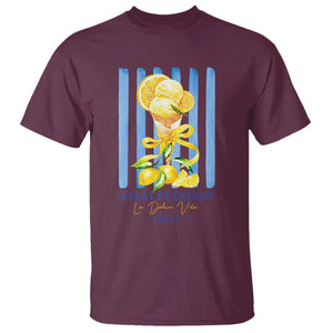 Amalfi Coast Italy Lemon Gelato T Shirt La Dolce Vita Citrus Summer Travel Vintage Coastal