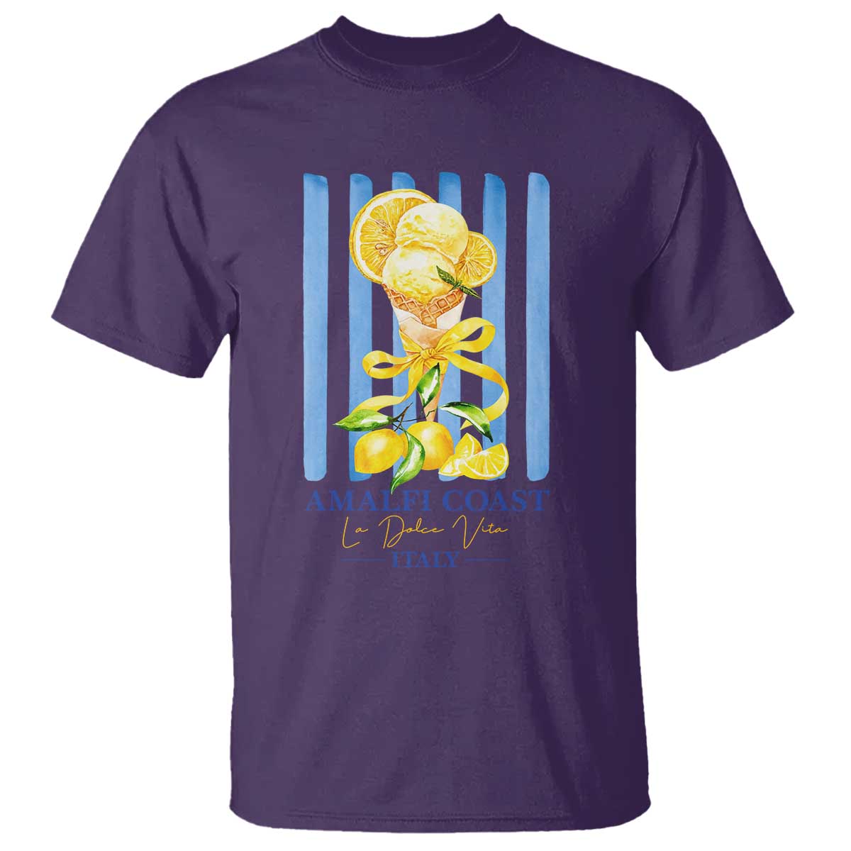 Amalfi Coast Italy Lemon Gelato T Shirt La Dolce Vita Citrus Summer Travel Vintage Coastal