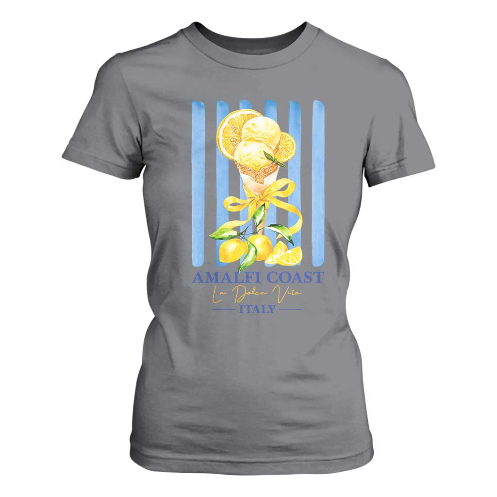 Amalfi Coast Italy Lemon Gelato T Shirt For Women La Dolce Vita Citrus Summer Travel Vintage Coastal