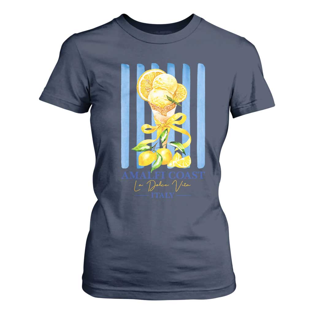 Amalfi Coast Italy Lemon Gelato T Shirt For Women La Dolce Vita Citrus Summer Travel Vintage Coastal