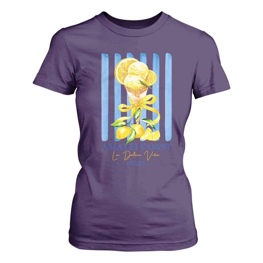 Amalfi Coast Italy Lemon Gelato T Shirt For Women La Dolce Vita Citrus Summer Travel Vintage Coastal