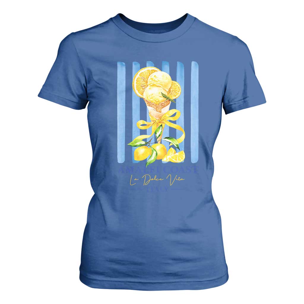 Amalfi Coast Italy Lemon Gelato T Shirt For Women La Dolce Vita Citrus Summer Travel Vintage Coastal