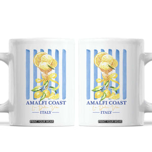 Amalfi Coast Italy Lemon Gelato Coffee Mug La Dolce Vita Citrus Summer Travel Vintage Coastal