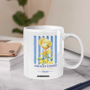 Amalfi Coast Italy Lemon Gelato Coffee Mug La Dolce Vita Citrus Summer Travel Vintage Coastal