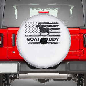 Goat Daddy Spare Tire Cover Funny Fathers Day Presents For Goat Dad US Flag TS10 White Print Your Wear