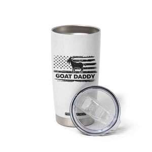 Goat Daddy Tumbler Cup Funny Fathers Day Presents For Goat Dad US Flag TS10 Print Your Wear