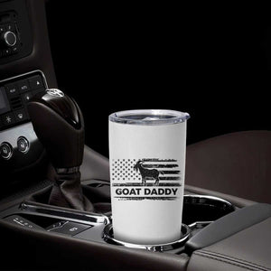 Goat Daddy Tumbler Cup Funny Fathers Day Presents For Goat Dad US Flag TS10 Print Your Wear