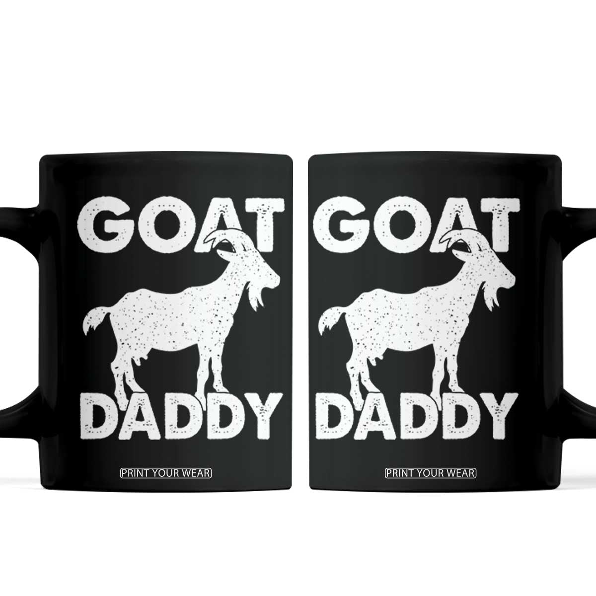 Goat Daddy Coffee Mug Funny Fathers Day Presents For Goat Dad TS10 Black Print Your Wear
