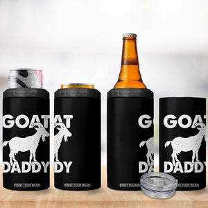 Goat Daddy 4 in 1 Can Cooler Tumbler Funny Fathers Day Presents For Goat Dad TS10 Print Your Wear