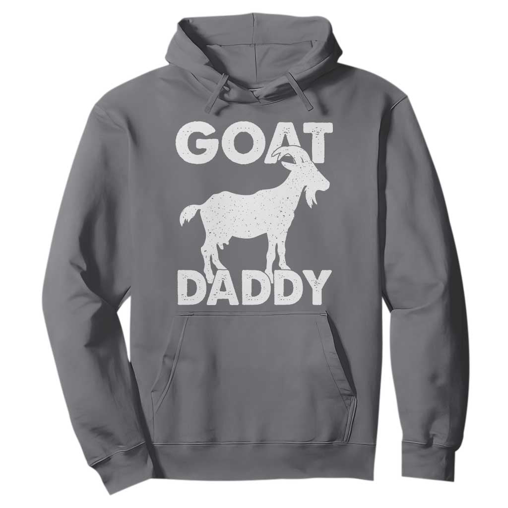 Goat Daddy Hoodie Funny Fathers Day Presents For Goat Dad TS10 Charcoal Print Your Wear