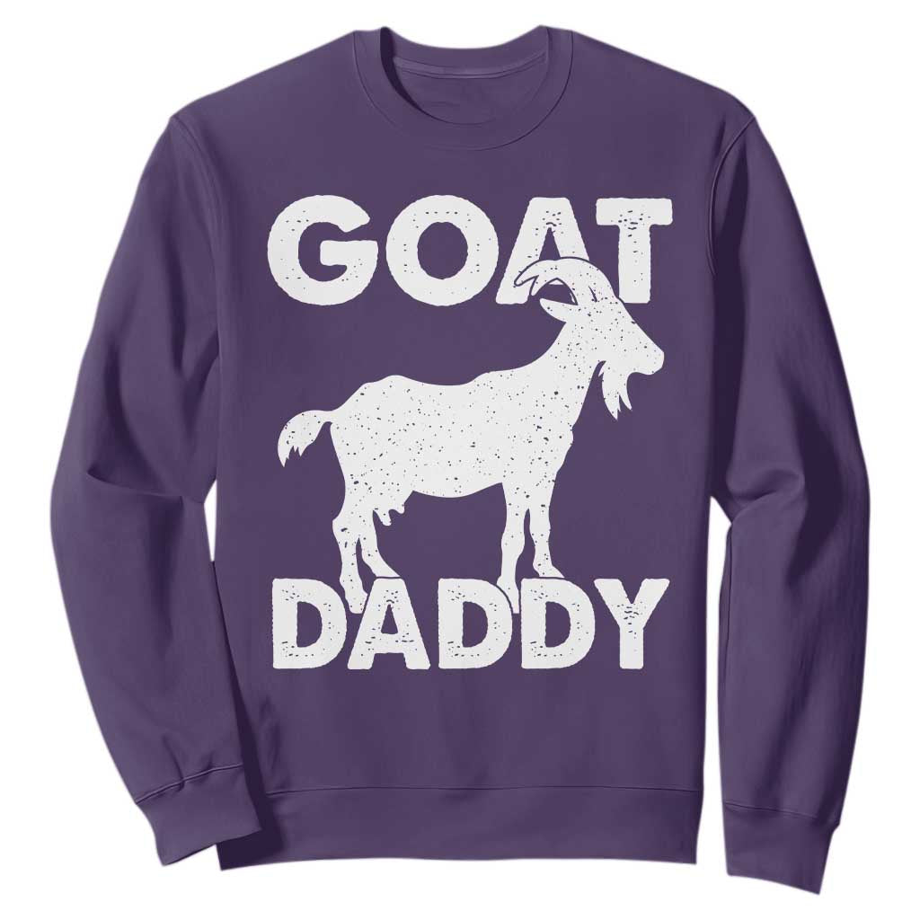 Goat Daddy Sweatshirt Funny Fathers Day Presents For Goat Dad TS10 Purple Print Your Wear