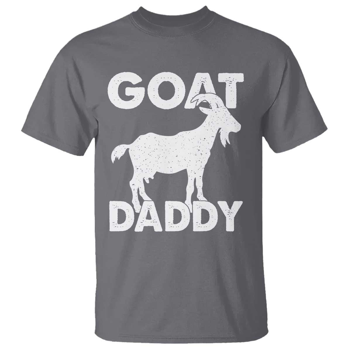 Goat Daddy T Shirt Funny Fathers Day Presents For Goat Dad TS10 Charcoal Print Your Wear