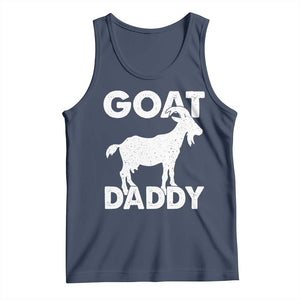 Goat Daddy Tank Top Funny Fathers Day Presents For Goat Dad TS10 Navy Print Your Wear