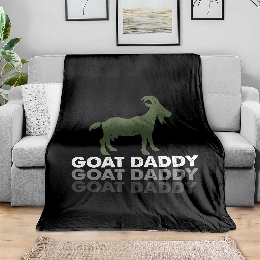 Funny Dad Throw Blanket Funny Goat Daddy Fathers Day Presents For Goat Lovers TS10 Print Your Wear