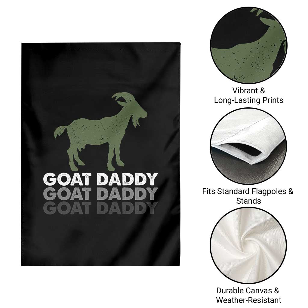 Funny Dad Garden Flag Funny Goat Daddy Fathers Day Presents For Goat Lovers TS10 Print Your Wear