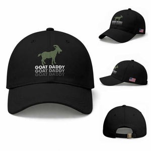 Funny Dad Baseball Cap Funny Goat Daddy Fathers Day Presents For Goat Lovers TS10 Baseball Cap Universal Fit Black Print Your Wear