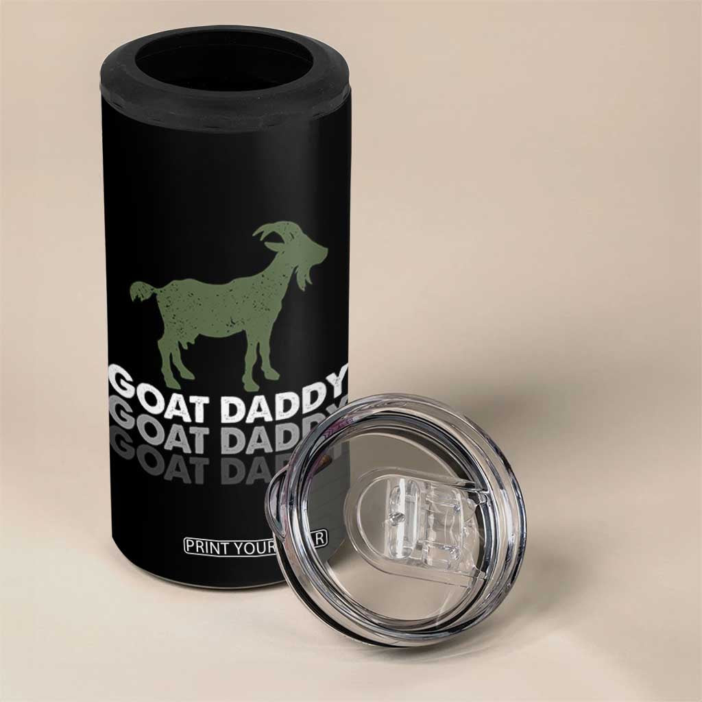 Funny Dad 4 in 1 Can Cooler Tumbler Funny Goat Daddy Fathers Day Presents For Goat Lovers TS10 Print Your Wear