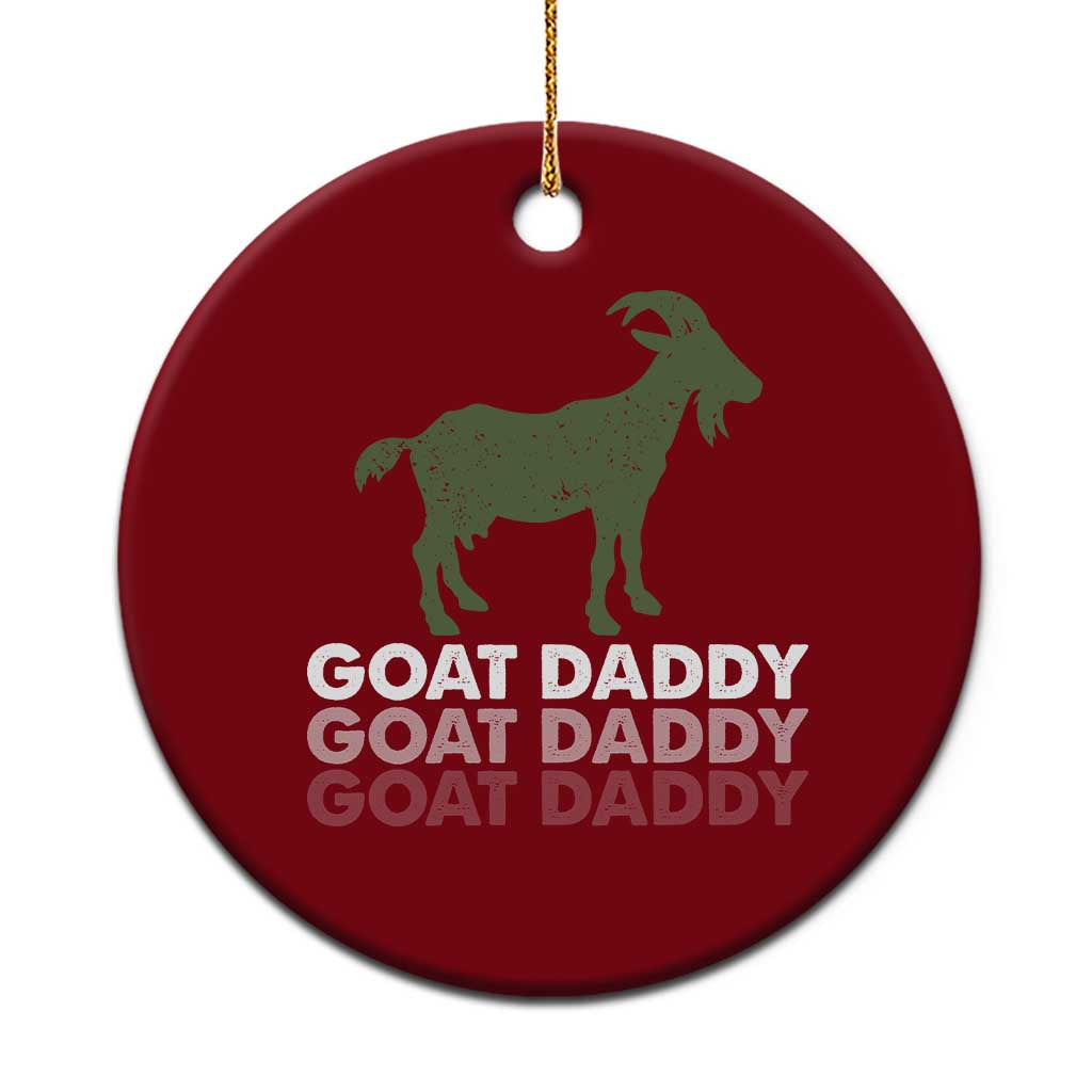Funny Dad Ceramic Ornament Funny Goat Daddy Fathers Day Presents For Goat Lovers TS10 1pc Red Print Your Wear
