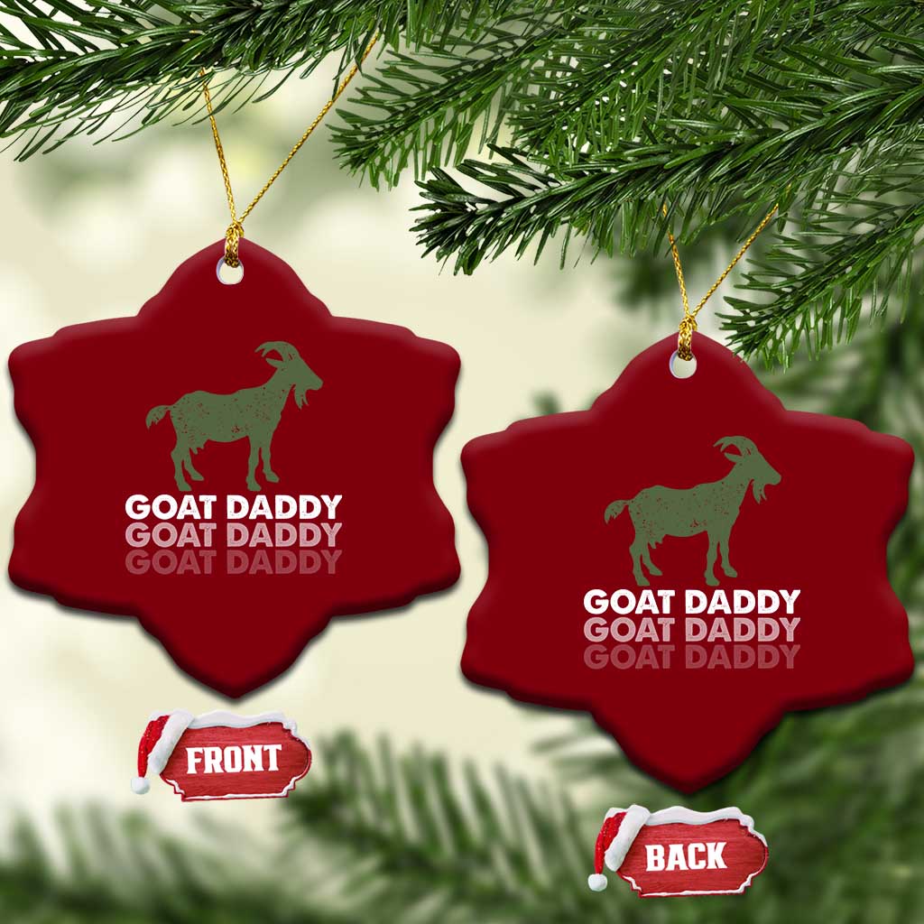Funny Dad Ceramic Ornament Funny Goat Daddy Fathers Day Presents For Goat Lovers TS10 Print Your Wear