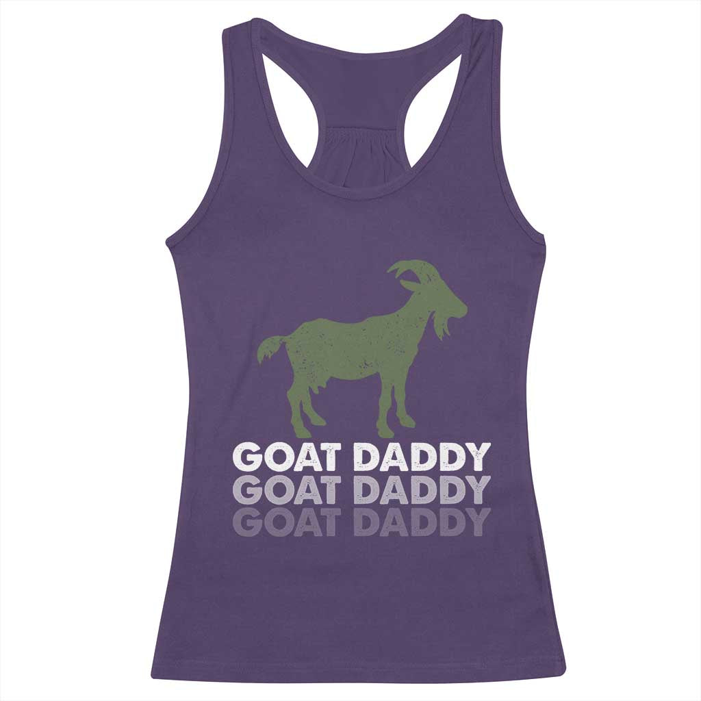 Funny Dad Racerback Tank Top Funny Goat Daddy Fathers Day Presents For Goat Lovers TS10 Purple Print Your Wear