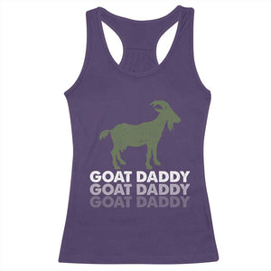 Funny Dad Racerback Tank Top Funny Goat Daddy Fathers Day Presents For Goat Lovers TS10 Purple Print Your Wear